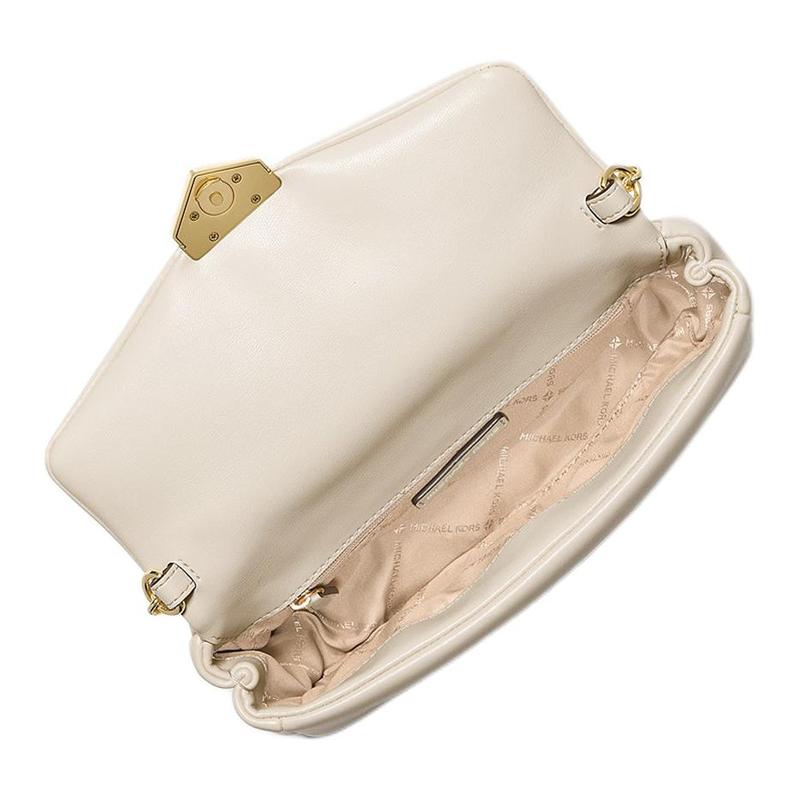 MICHAEL KORS Soho Logo Convertible Crossbody Bag PU Tote Small Women's White