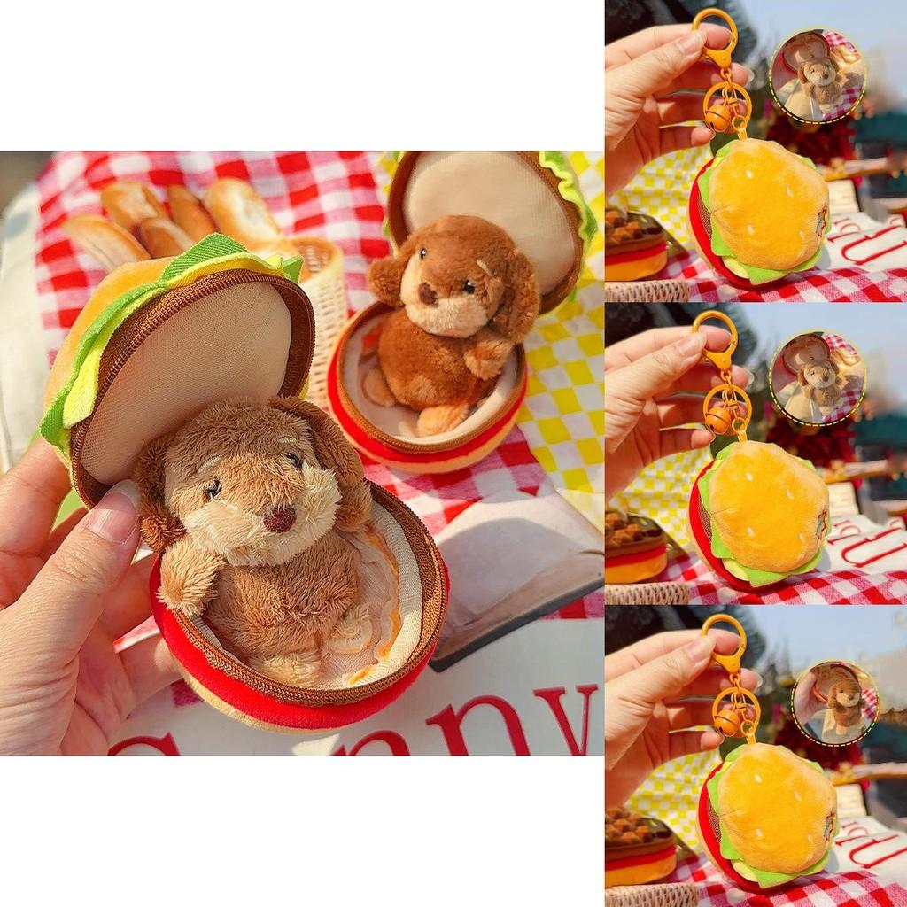 Dachshund Hamburger Plush Keyring For Collectors And Anime Fans