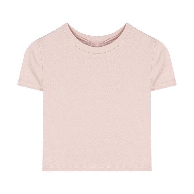 

Тонкая и стильная женская футболка с коротким рукавом в пикантном стиле на 2023 год Small светло-розовый