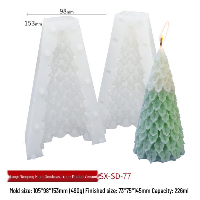 Wenxin Christmas Tree Scented Candle & Soap Silicone Mold