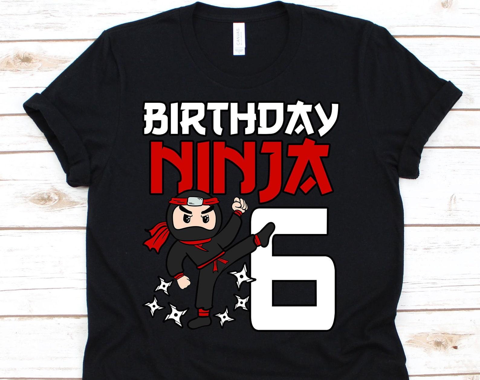 Birthday Ninja Shirt, 6th Birthday Shirt, 6th Birthday, Birthday Shirt, Birthday Gift, Birthday Ninja 6 Year Old, Ninja Birthday Shirt, 3XL