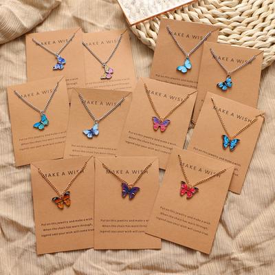 Vintage Butterfly Necklace Pendant Women's Ring Trend Gold Star Adjustable Ring Jewelry