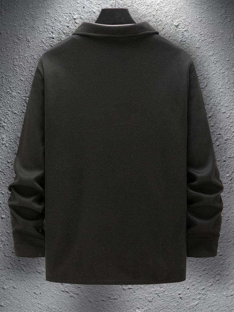 2024 Autumn/Winter Men's Casual Lapel Slim Fit Jacket with Double Pockets