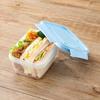 Ebisu PackStuff Just Lock Rectangular Large 4-Piece Storage Container, Freezer and Microwave Safe, Airtight Container, Lunch Box, PL-3211