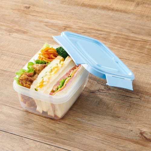 Ebisu PackStuff Just Lock Rectangular Large 4-Piece Storage Container, Freezer and Microwave Safe, Airtight Container, Lunch Box, PL-3211
