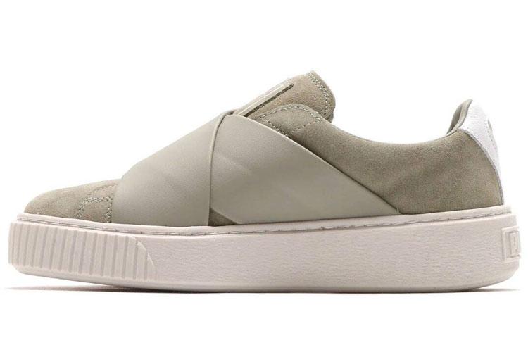 PUMA Платформенные кеды для скейтбординга Женские Низкие Зеленые 365477-01 38.5