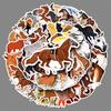 50 Waterproof Horse Cartoon Stickers: Graffiti Animal Stickers for Kids' DIY, Skateboards, Phones, and Suitcases.