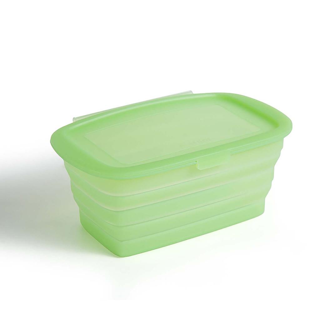 Silicone Folding Storage Box With Lid, Fruit And Vegetable Storage Box, Lunch Box, Scalable