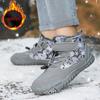Kids Barefoot Snow Boots Waterproof Wide Toe Cotton Shoes Winter Warm Fur Lined Shoe for Boys Girls Cold Weather Outdoor Sneaker