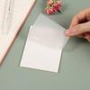50pcs Transparent PET Waterproof Posted See Through Self-adhesive Sticky Notes Pads For Book Annotation Office School Supplies