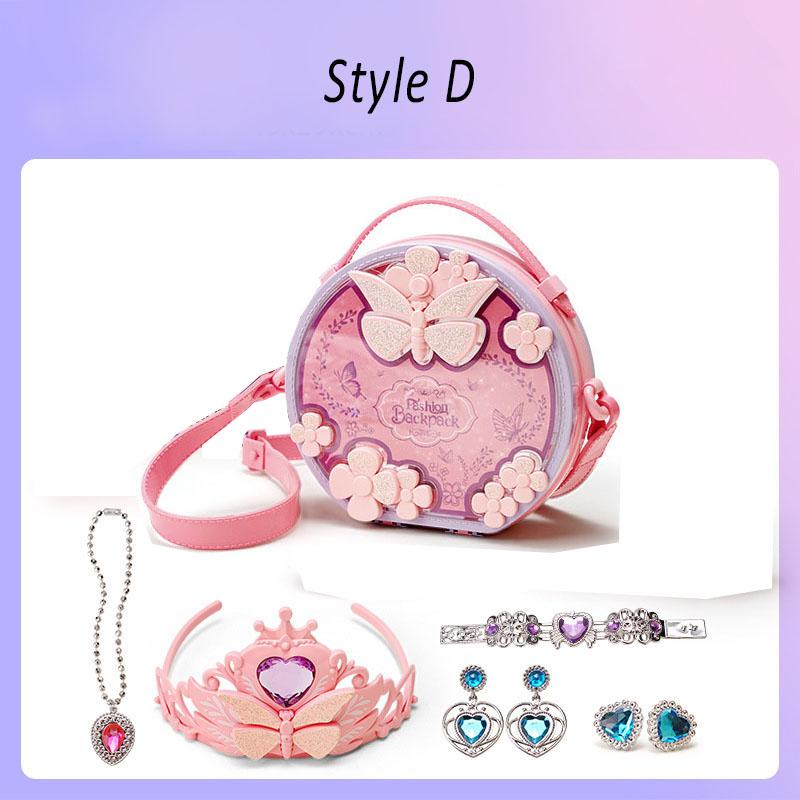 Kids Toys Pretend Play Beauty & Fashion Toy Simulation Makeup Set Jewelry Crown Necklace Cosmetic Educational Toy For Girls Gift