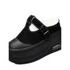 Fashion 12CM Genuine Leather Fashion Height Increasing Ladies Platform Wedge Fashion Slippers Women Slip On Casual Females Shoes