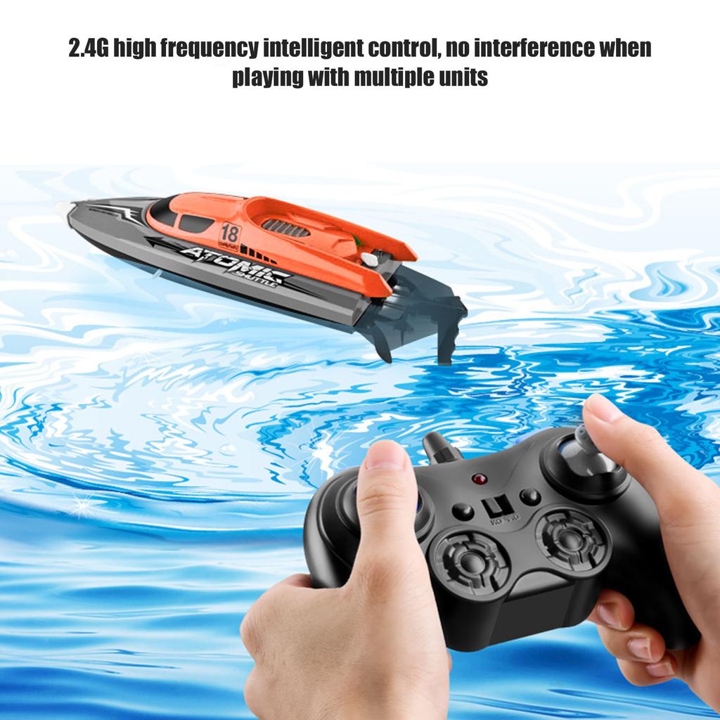 2.4G High Speed Remote Control Boat Waterproof Anti Collision Remote Control Speedboat
