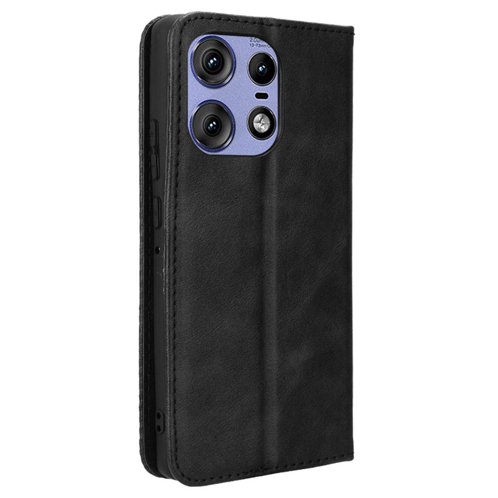 For Motorola Edge 50s Pro 5G/Edge 50 Pro 5G/Edge 50 5G Wallet Case Magnetic Closing Retro PU Leather+TPU Phone Cover