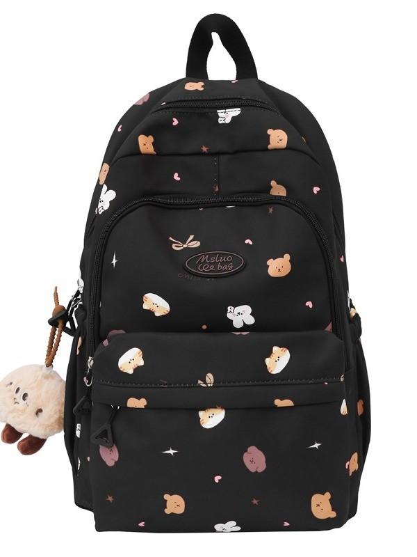 Girl School Backpack With Nylon Material And Laptop Compartment For Education Use