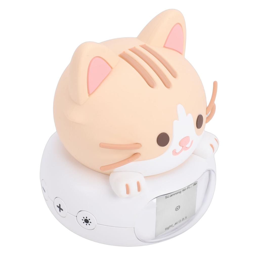 AI Desk Robot Companion Cute Night Light for Bedside Smart AI Learning Chat Robot with Voice Commands for Home Cat