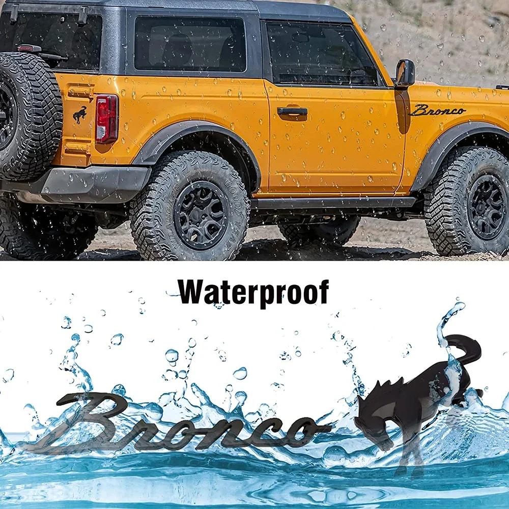 3D Aufkleber Embleme für Bronco Kotflügelaufkleber Hecketikett Buchstaben Plakette für Bronco 2021 2022 2023 Bronco Sport Zubehör