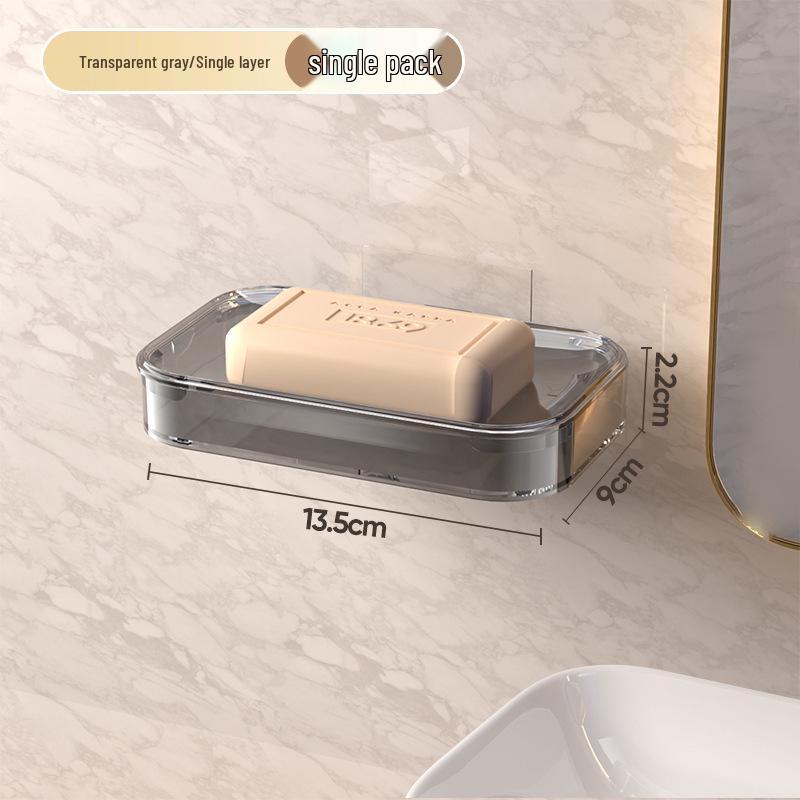 Portable Dustproof & Waterproof Soap Dish with Draining Lid for Bathroom or Travel