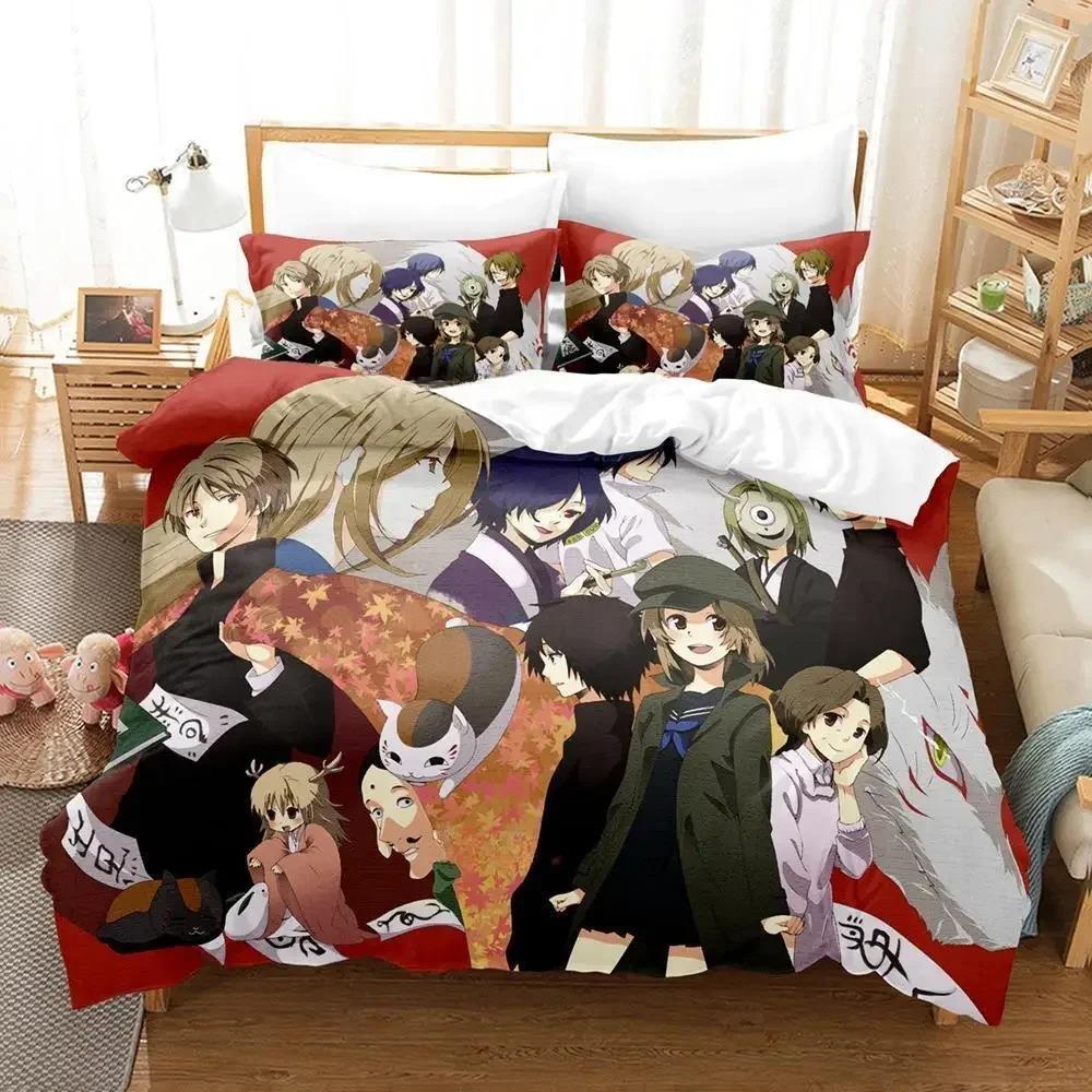New Natsume's Book of Friends Bedding Set Single Twin Full Queen King Size Bed Set Adult Kid Bedroom Duvet Cover Sets Anime Bed