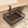 Desk Organizer Serving Tray Metal Sturdy Under Drawer Table Storage Basket for Home