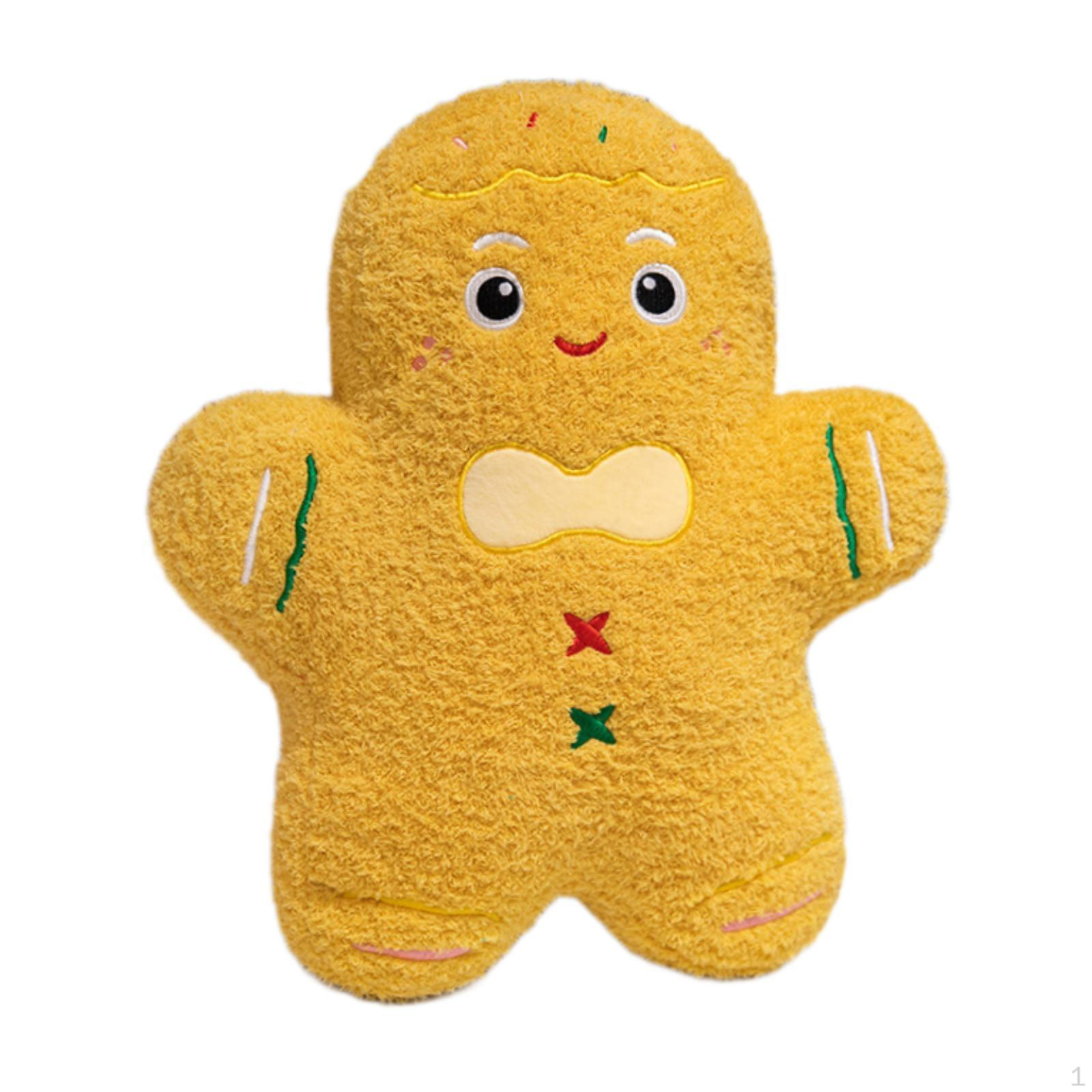 

Новорічна декоративна подушка для вітальні та спальні Yellow Gingerbread