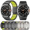 Magnetic‑Buckle Single‑Bead Silicone Stainless‑Steel Hybrid Replacement Watch Band Strap For Galaxy Watch Ultra2 2026/2025 /1 2024