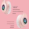 RGB Cat Ear Headband Bluetooth Gaming Headset with Wired Option