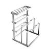 Stainless Steel Kitchen Multifunctional Pot Cover Holder Cutting Board Cutting Board Cutting Tool Table Integrated Storage Rack