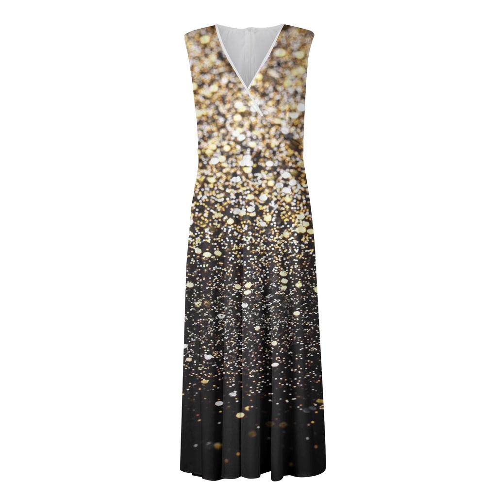 Women's Long Dress Dress Casual Dress Swing Dress A Line Dress Floral Fashion Streetwear Outdoor Daily Date Print Sleeveless V Neck Dress