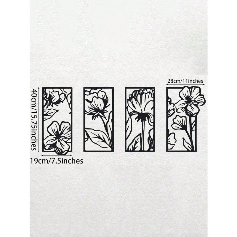 

Gothic Metal Wall Art Set of 4 Vintage Floral Scrollwork Sculpture Home Decor Gift різнокольоровий