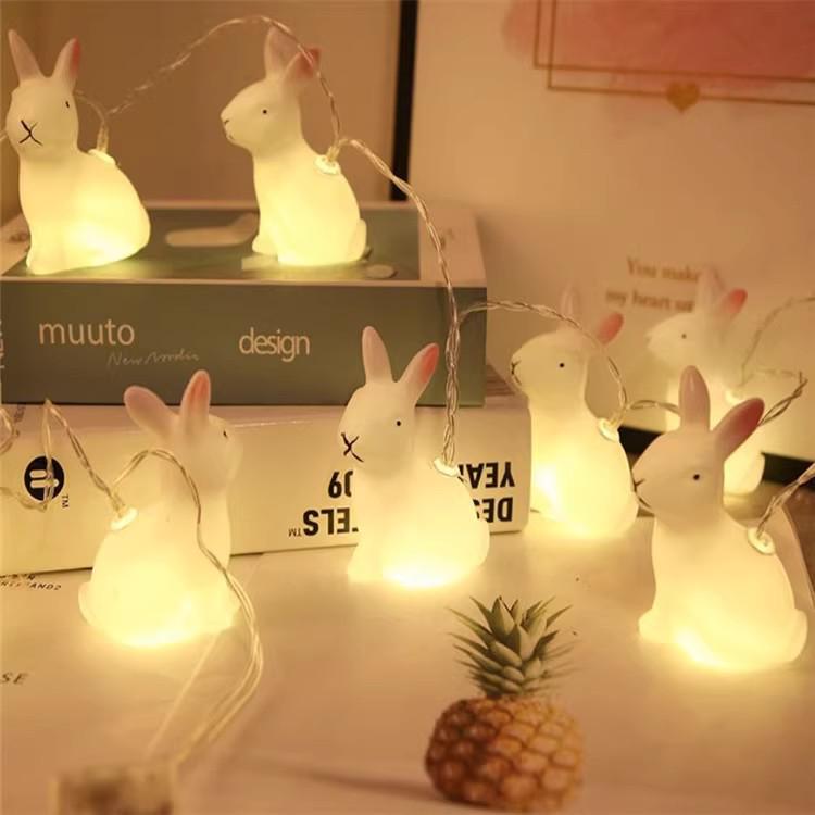 

10 светодиодных гирлянд-кроликов на батарейках - Украшение на Праздник середины осени и Рождество 1.5m 10 Lights (2 Battery)