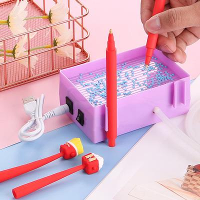 Elektrischer Diamant-Malstift, Vakuum-Diamant-Malstift-Kits, Diamant-Malzubehör, Stift, wiederaufladbares Diamant-Kunstwerkzeug mit Ablagefach