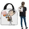 Dhr. Bonen Cartoon Geïsoleerde Lunchtas voor Vrouwen Kinderen Draagbare Voedseldozen Thermische Lunchbox Tote