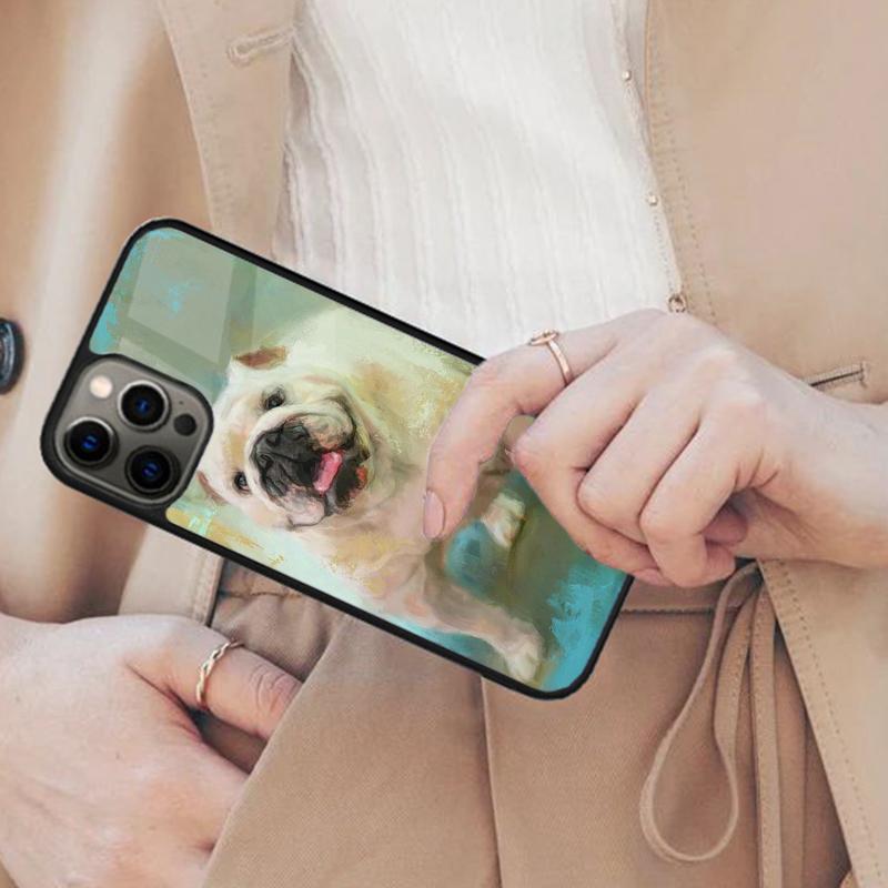 

English Bulldog Pug Magnetic Phone Case For APPLE iPhone 17 Air 16 14 13 12 Pro Max 15 Plus Wireless Charge With MagSafe Cover iPhone 13mini