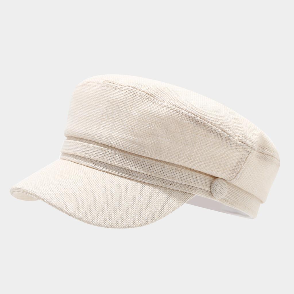 Vintage Cotton Newsboy Cap With Sunshade For Casual Outdoor Wear