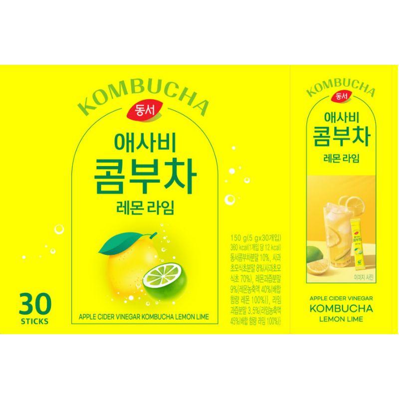 Dongsuh Apple Cider Vinegar Kombucha Lemon Lime 5g X 30 Sticks