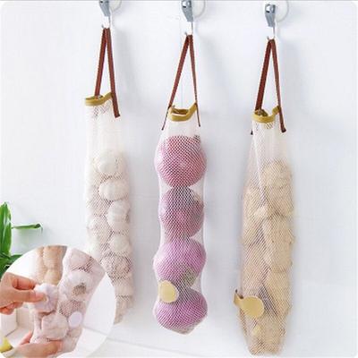 Lagerung Hängende Hohle Atmungsaktive Mesh Tasche Küche Multifunktions Knoblauch Ingwer Mesh Lagerung Tasche