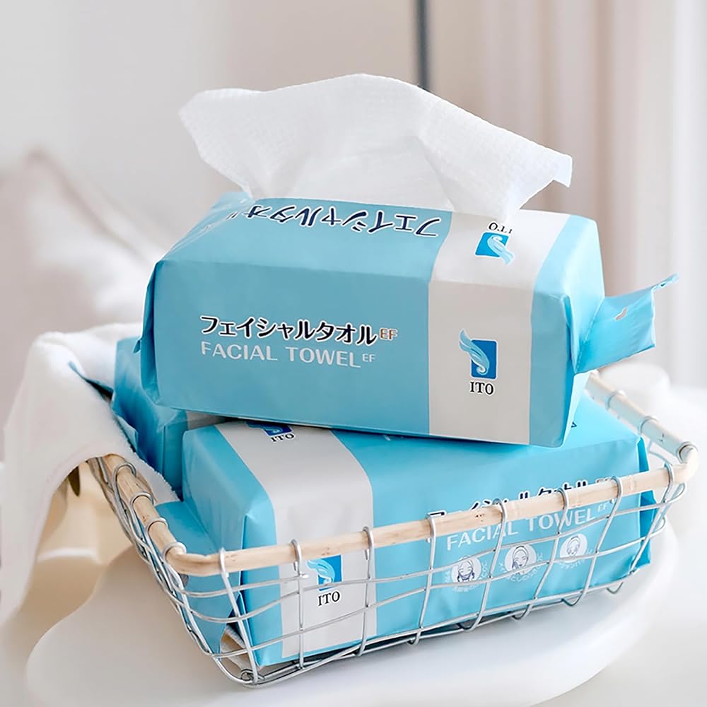 ITO Facial Towels EF 3-Pack Ultra Absorbent Soft Thick OEKO-TEX Cleansing Face Care Wipes