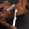 Stainless Steel Portable Sharp Cutter with Keychain High Hardness Mini Folding Cutter Wear-resistant Square Head Pocket Cutter