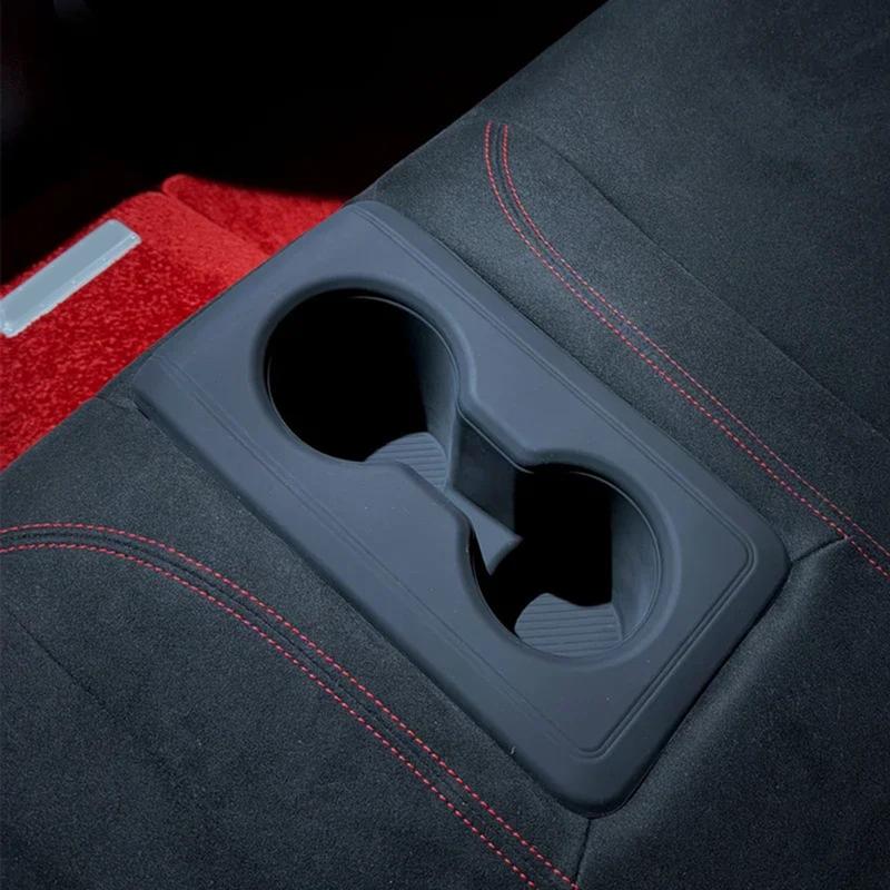Silicone Anti Slip Rear Cup Holder Cover for Honda Civic FL5 2022 2025 Waterproof and Removable Mat for Car Interior Care