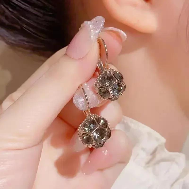 2025 Vintage Gold Big Ball Bag Earrings for Women Trendy Simple Earring  Prevent Allergy Party Accessories Birthday Gift