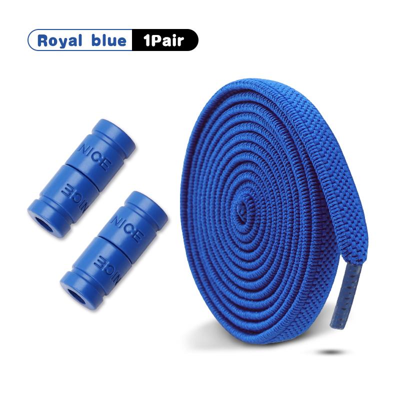 New 1Pair/3Pair Buckle Flat Elastic No-Tie Laces Letter Metal Capsule Lazy Shoelace for Men Women Sneakers Quick Shoelaces