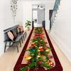 Christmas Snowflake Buffalo Plaid Runner Rug, Non-Slip Festive Floor Mat for Hallway, Entryway  Holiday Decor