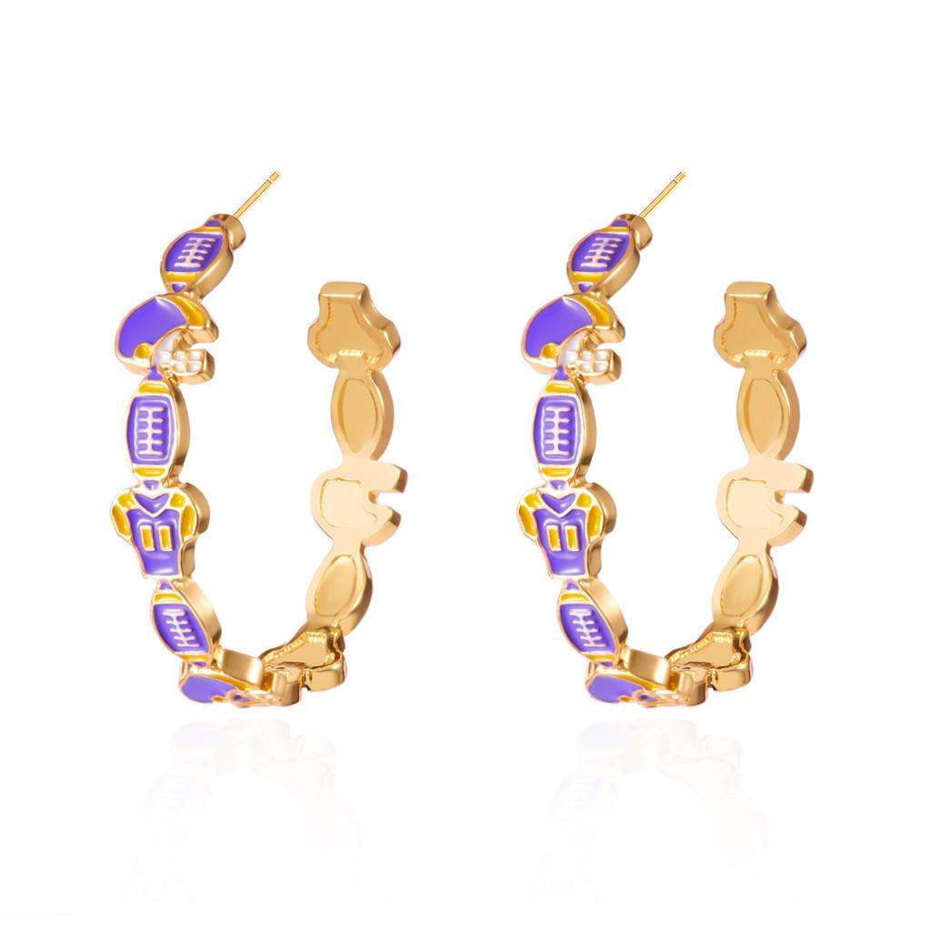 Stylish Geometric Earrings For Sports Fans With Nickelfree Posts