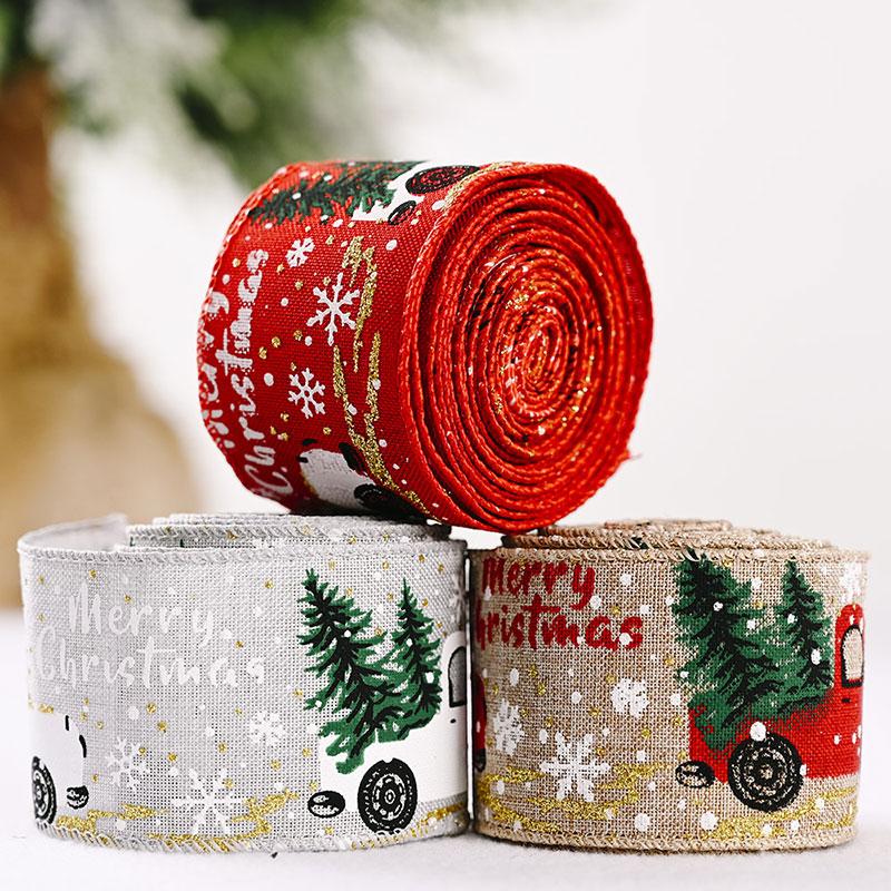 5cm X 5m Christmas Ribbons,Beautiful Gift Wrapping DIY Wrapping Crafts For Christmas Party Decoration New