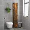 Bathroom Cabinet Smoked Oak Finish 25 X 26.5 X 170 Cm Particleboard
