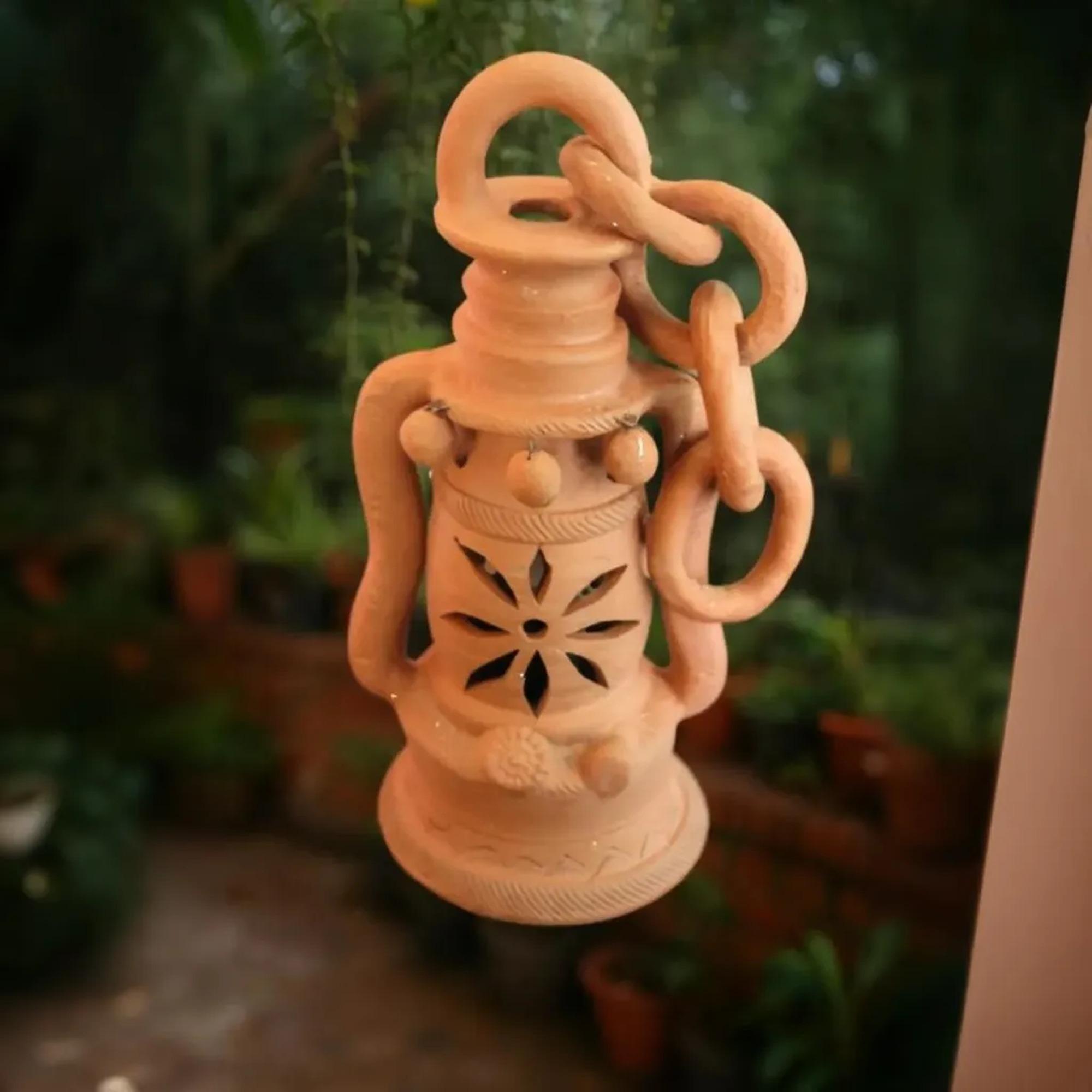 Terracotta Tealight Candle Holder Lantern |