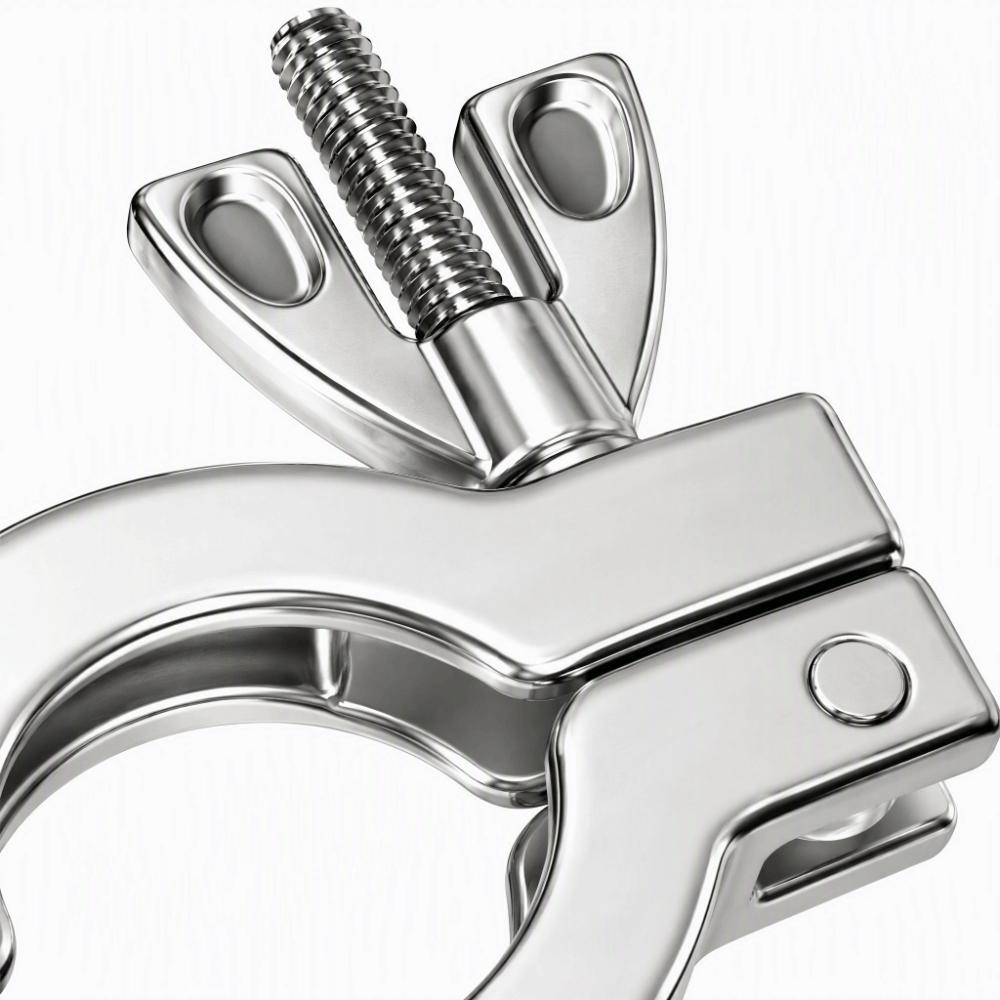 4PCS 304 Stainless Steel+Fluororubber Vacuum Clamp Stainless Steel Clamp  Industrial Equipment
