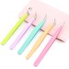 1/5 Pcs Eyelash Tweezers Extension Stainless Steel Superhard Tweezers Tips High Precision Anti-Static Tweezers Professional Tool
