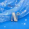 Spilla Alfabeto con Strass di Cristallo Elegante - Spilla da Bavero Unisex